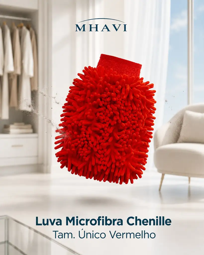 Luva Microfibra Vermelha